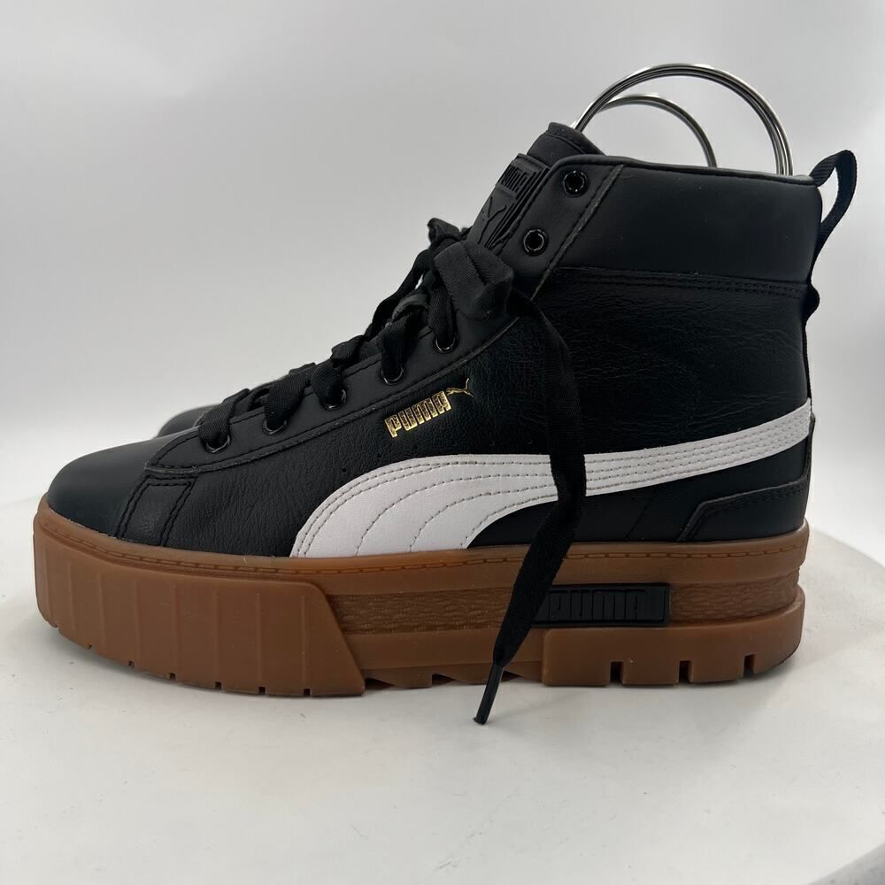 PUMA Mayze Womens Mid Platform Black Sneakers Casual Shoes Size 8.5 - Picture 7 of 15